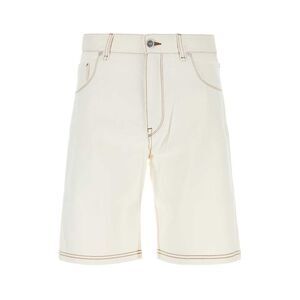 Fendi Men White Denim Bermuda Shorts